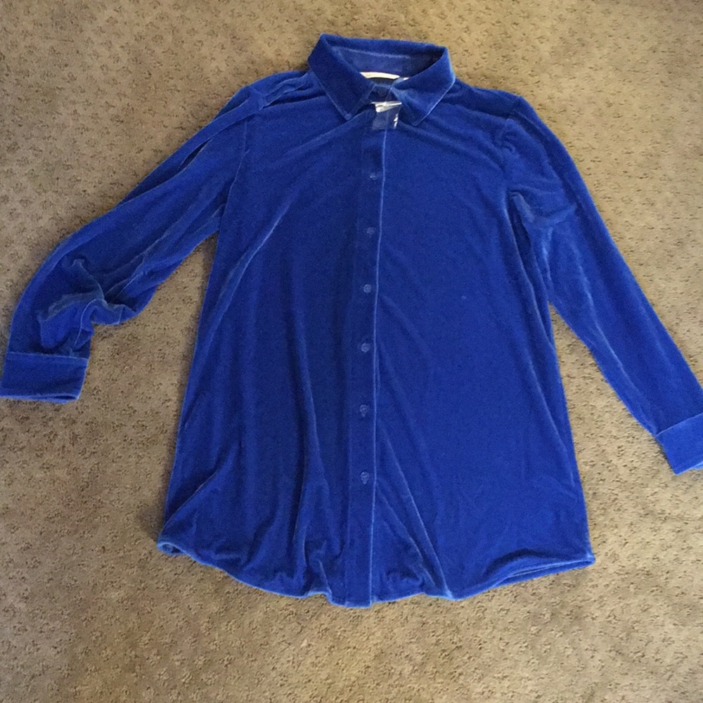 Velvet blue top
